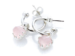 Load image into Gallery viewer, Stolen Girlfriends Club Love Anchor Earrings - Rose Quartz
