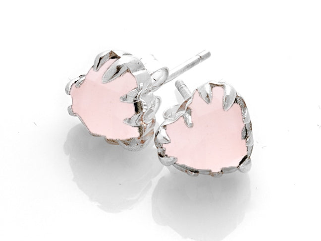 Stolen Girlfriends Club Love Claw Earrings - Rose Quartz