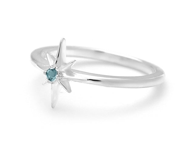 480150 stolen girlfriends club london blue topaz lucky star ring