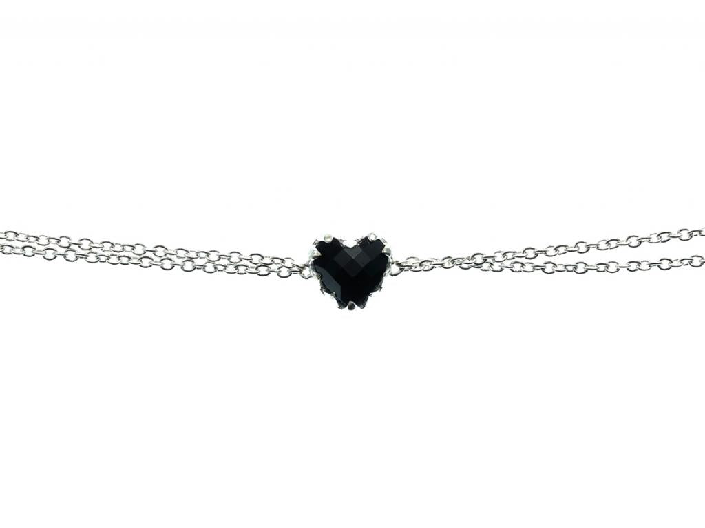 480192 stolen girlfriends club sterling silver onyx love claw bracelet