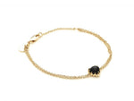 Load image into Gallery viewer, Stolen Girlfriends Club Stg Gold Plated Love Claw Bracelet - Onyx
