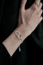 Load image into Gallery viewer, Stolen Girlfriends Club Stg Linked Hearts Bracelet
