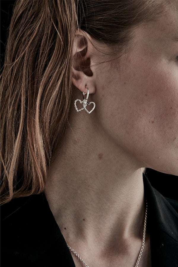 Stolen Girlfriends Club Stg Linked Hearts Anchor Earrings