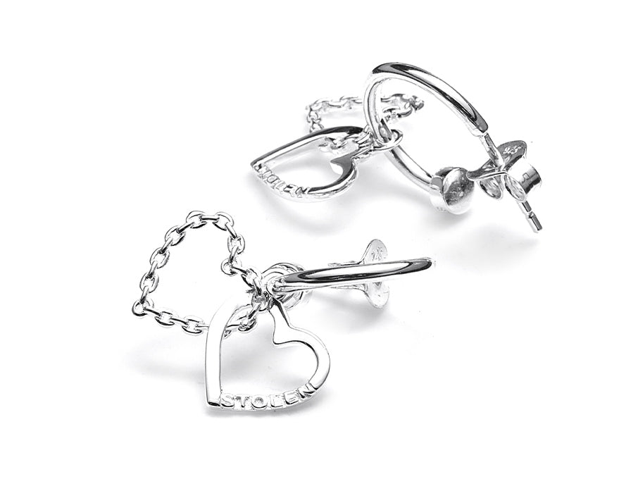 Stolen Girlfriends Club Stg Linked Hearts Anchor Earrings
