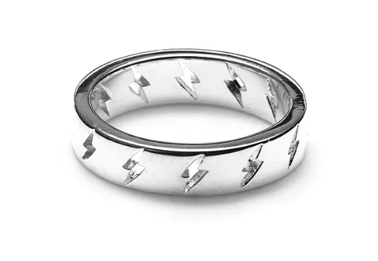 480239 stolen girlfriends club sterling silver eternity bolt ring