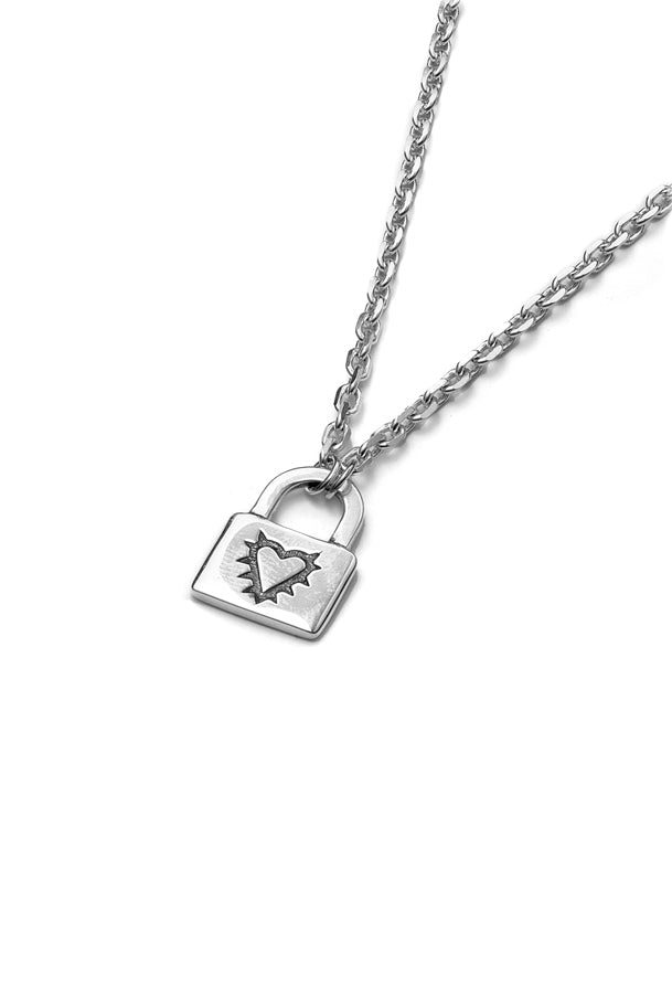 480250 stolen girlfriends club sterling silver locked heart necklace