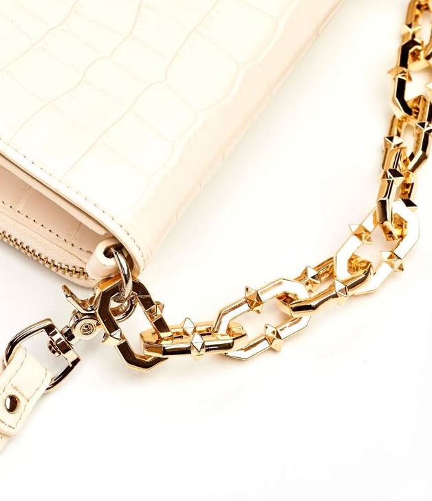 Stolen Girlfriends Club Little Trouble Handbag - Cream/Gold
