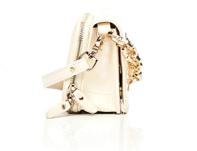 Stolen Girlfriends Club Little Trouble Handbag - Cream/Gold