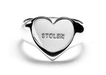 Load image into Gallery viewer, Stolen Girlfriends Club Sterling Silver Heart Signet Ring
