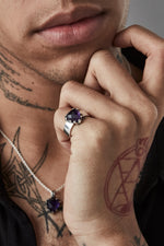Load image into Gallery viewer, Stolen Girlfriends Club Stg Love Claw Ring -  Dark Amethyst
