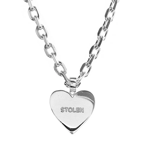 480284 stolen girlfriends club sterling silver maxi heart necklace