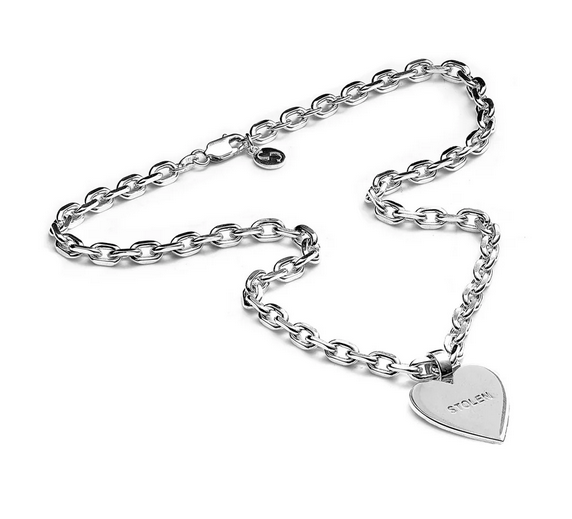 Stolen girlfriends club sterling silver maxi heart necklace