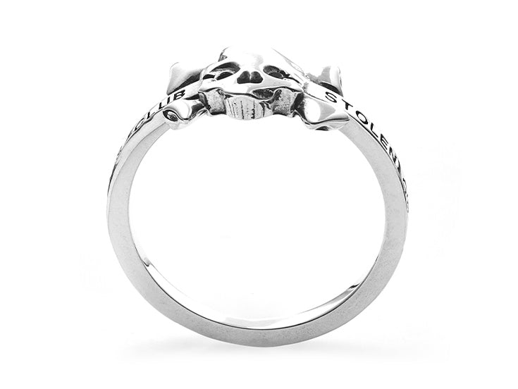 Stolen Girlfriends Club Stg Black Spinel Pirate Flag Ring
