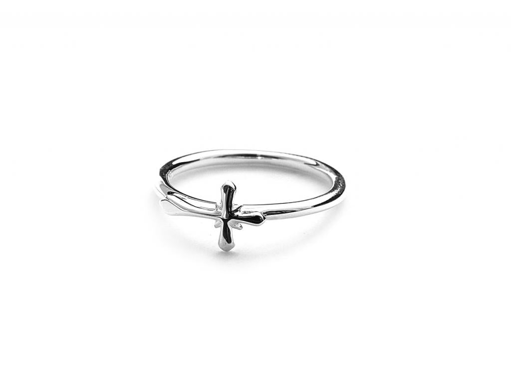 Stolen Girlfriends Club Stg Micro Gothic Cross Ring