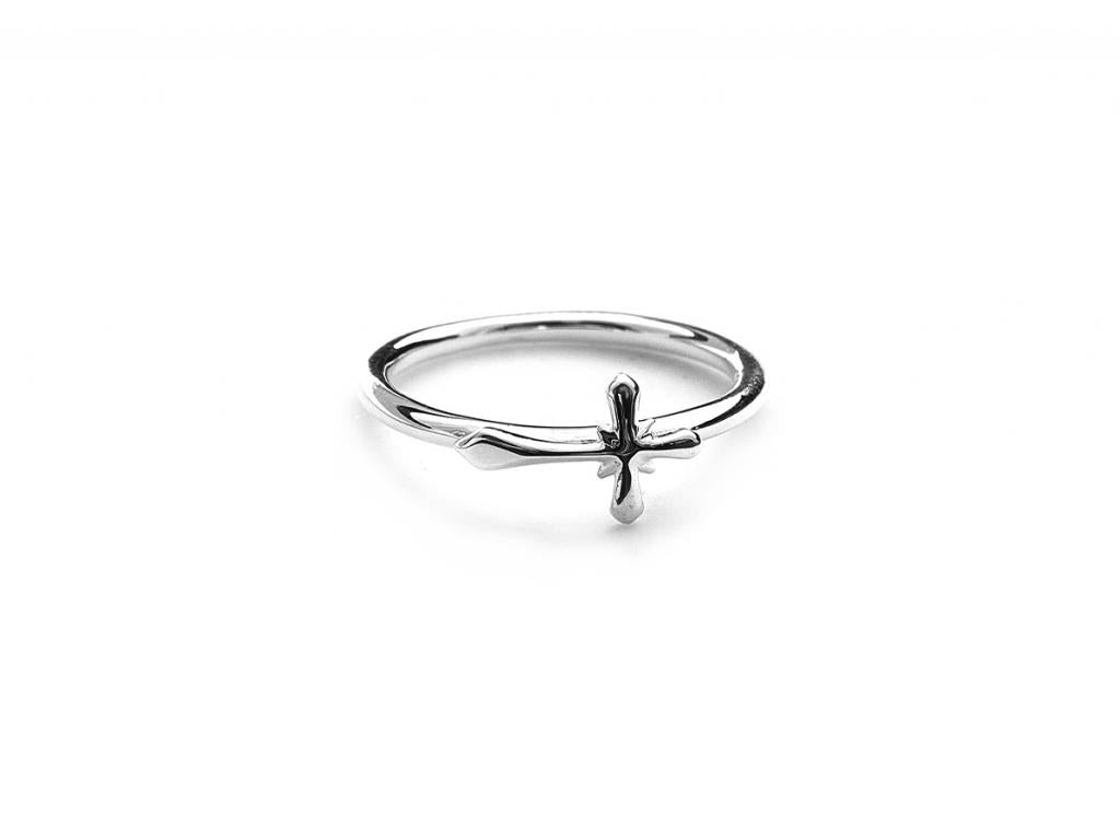 Stolen Girlfriends Club Stg Micro Gothic Cross Ring