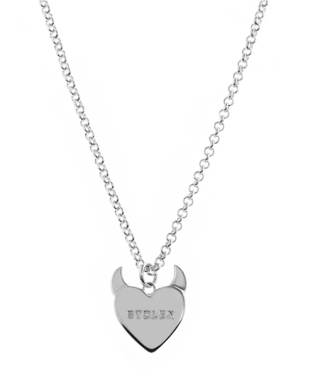 480314 stolen girlfriends club sterling silver sinister heart necklace