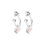 Load image into Gallery viewer, Stolen Girlfriends Club Rose Quartz Talon Anchor Sleeper Earrings
