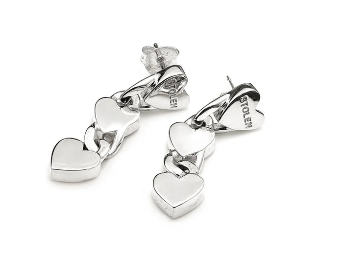 Stolen Girlfriends Club Sterling Silver Love Chain Earrings