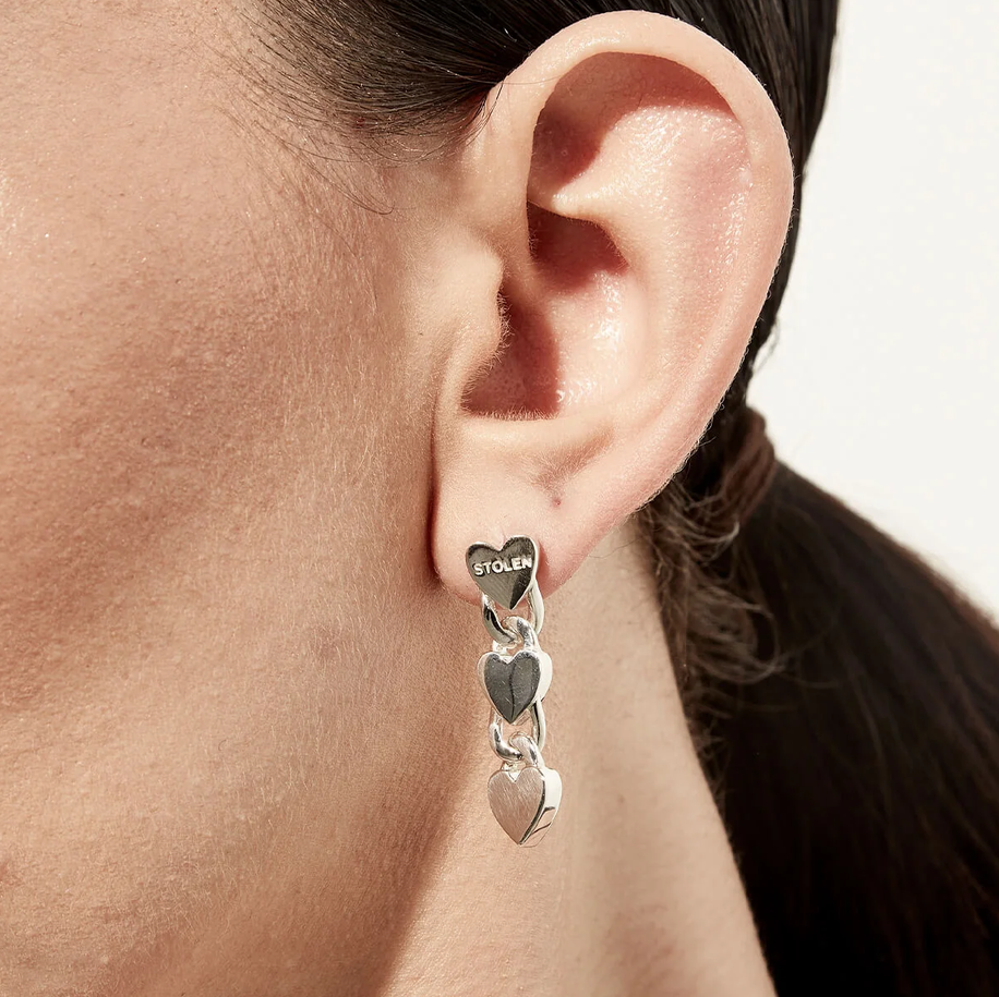 Stolen Girlfriends Club Sterling Silver Love Chain Earrings