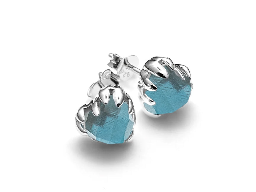 480334 stolen girlfriends club sterling silver moodstone crystal love claw earrings