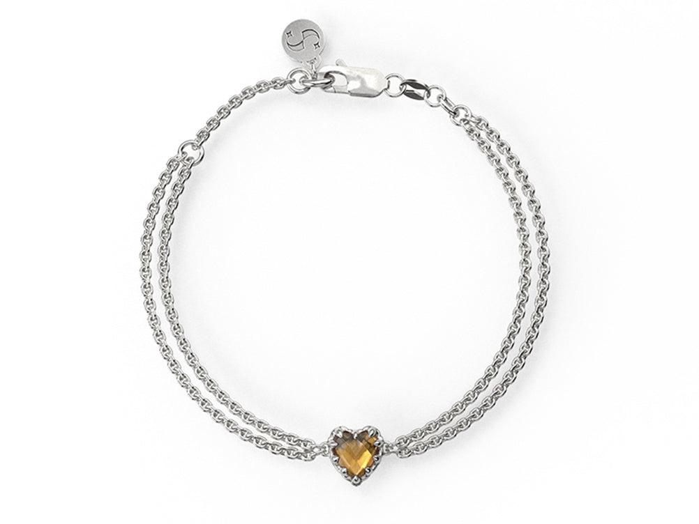480358 stolen girlfriends club sterling silver orange citrine love claw bracelet
