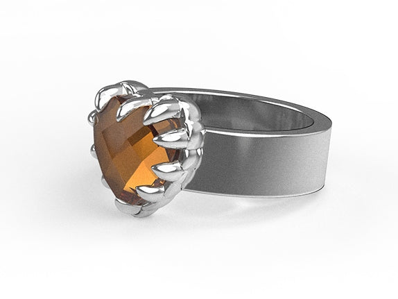Stolen girlfriends club stg love claw ring   citrine