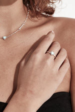 Load image into Gallery viewer, Stolen Girlfriends Club Lab Grown "Bello" Opal Dahlias Heart Ring
