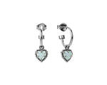 Load image into Gallery viewer, Stolen Girlfriends Club Lab Grown "Bello" Opal Dahlias Heart Earring
