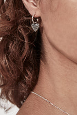 Load image into Gallery viewer, Stolen Girlfriends Club Stg Death Metal Heart Anchor Sleeper Earrings
