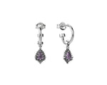Load image into Gallery viewer, Stolen Girlfriends Club Amethyst Jagged Teardrop Earrings
