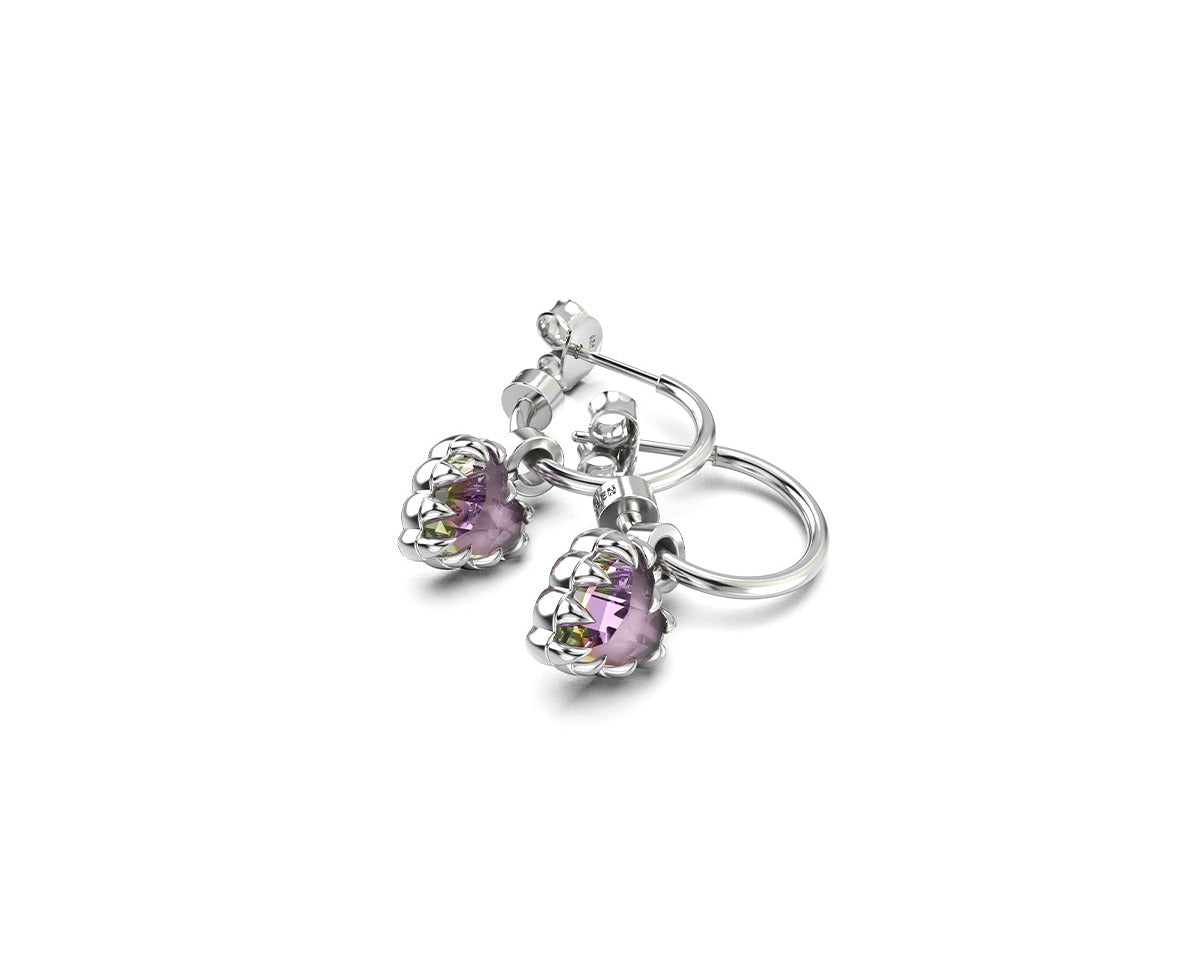 Stolen girlfriends club love claw anchor earrings   mystic quartz
