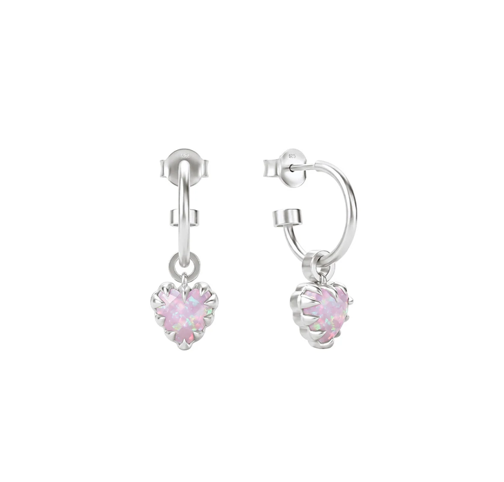 Stolen Girlfriends Club Stg Love Claw Anchor Earrings - Pink 'Bello' Opal