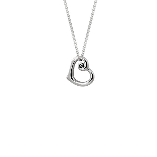 500023 evolve sterling silver heart of nz curb chain 55cm 4n10005
