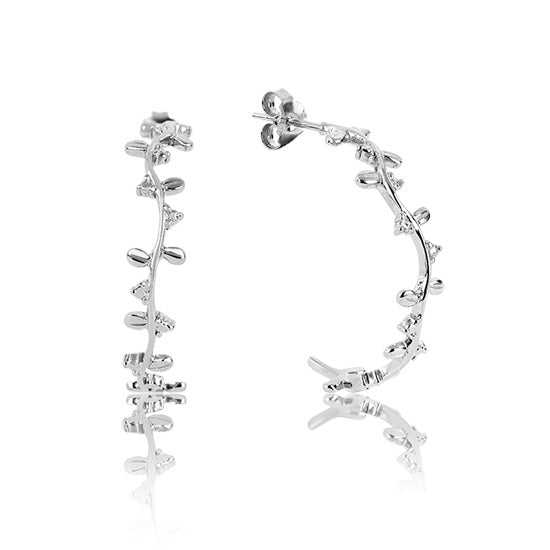 500024 evolve sterling silver eternity vine hoops 3e40016