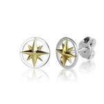 Load image into Gallery viewer, Evolve Stg Gold Plated Compass Studs
