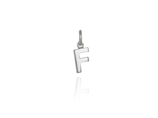 500071 evolve sterling silver initial charm lkd506 mini letter f