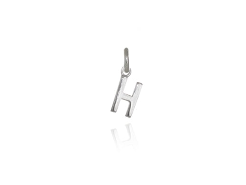 500073 evolve sterling silver initial charm lkd508 mini letter h