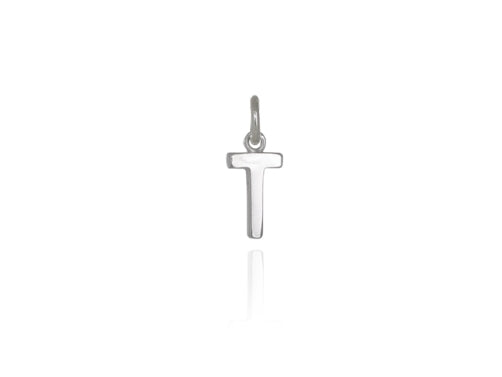 500085 evolve sterling silver initial charm lkd520 mini letter t
