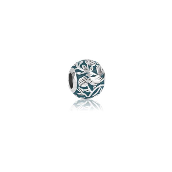 500104 evolve sterling silver enamel charm lke060 garden fantail
