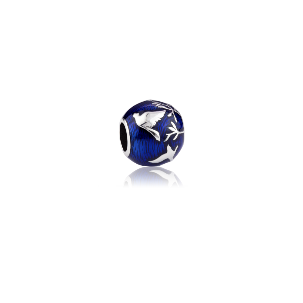 500106 evolve sterling silver enamel charm lke035 aotearoas tui