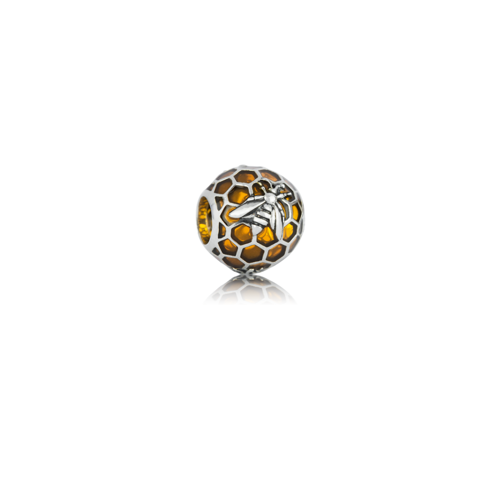 Evolve Stg Enamel Honey Bee Charm Bead