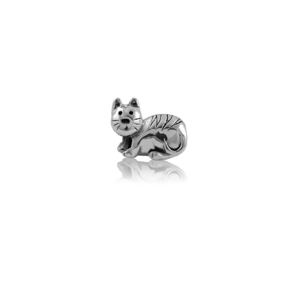 500112 evolve sterling silver charm lk099 kitty cat