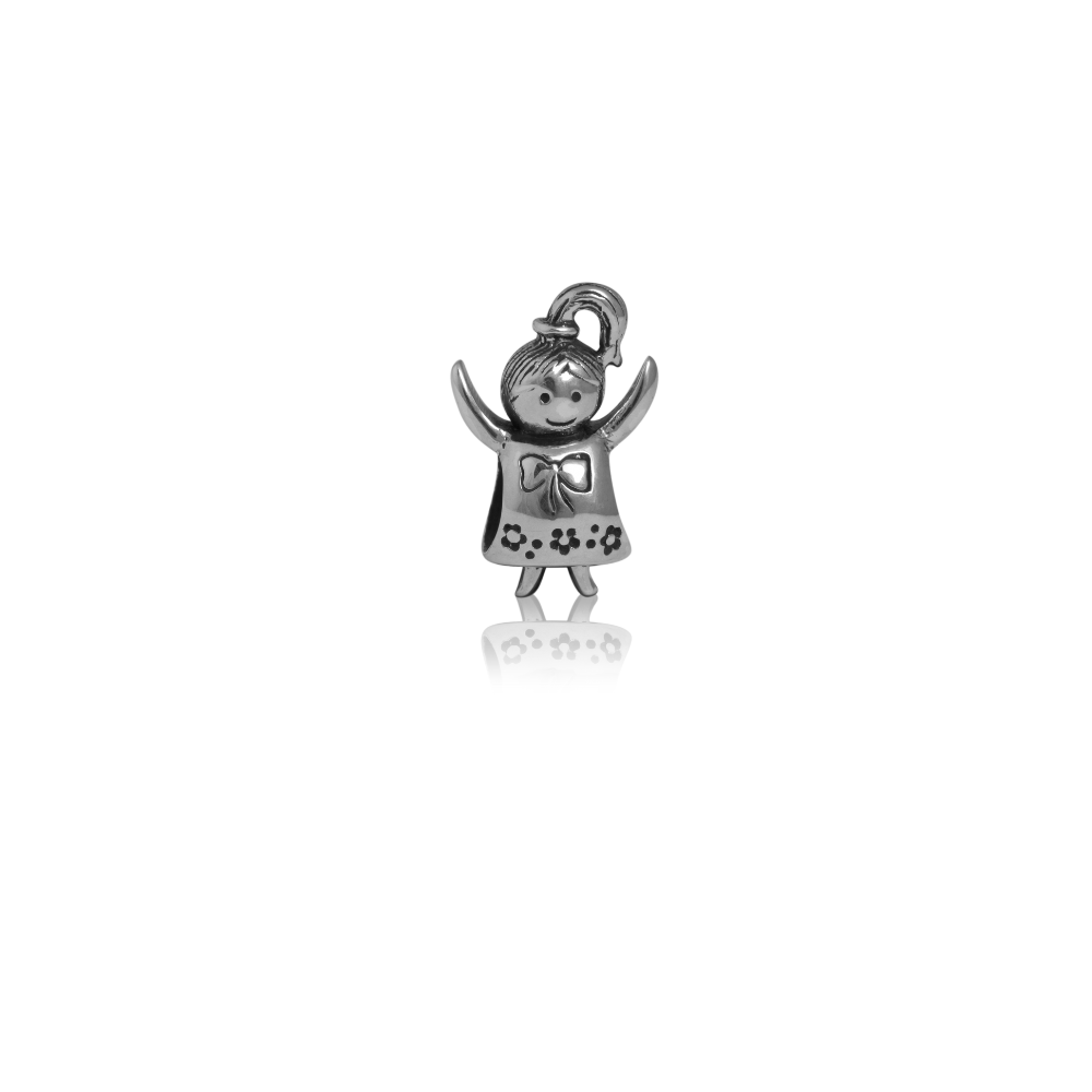 500124 evolve sterling silver charm lk140 treasured girl