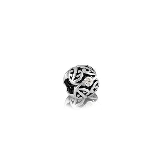 500127 evolve sterling silver cubic zirconia charm lk136cz family tree