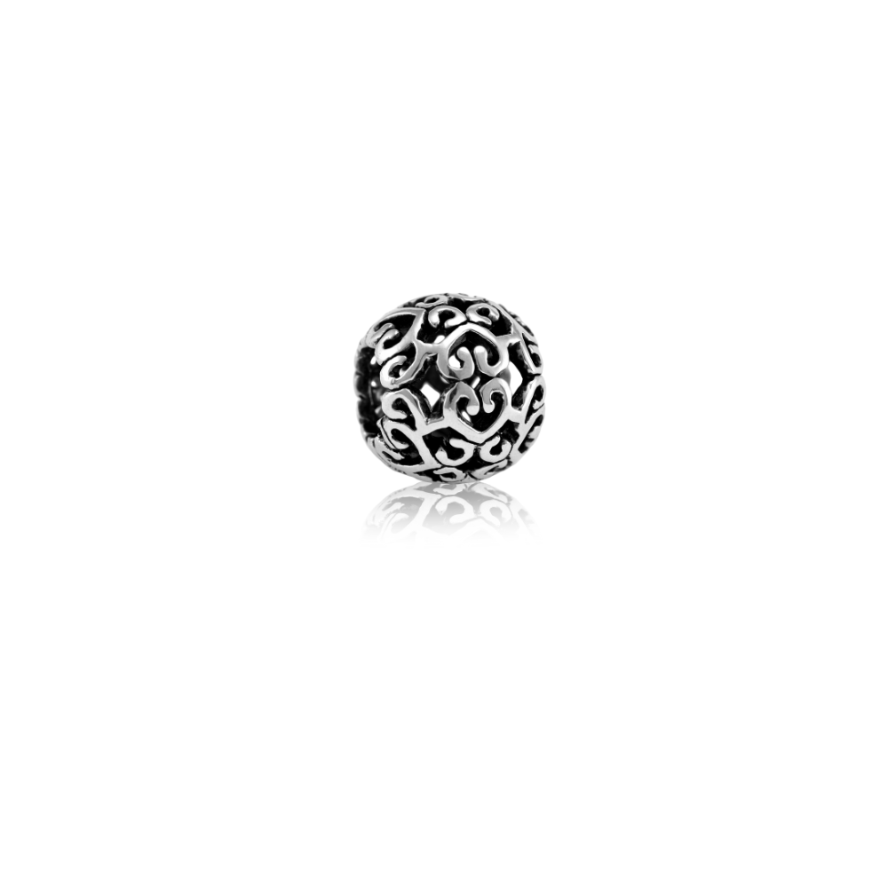 500129 evolve sterling silver together koru heart charm lk167 together