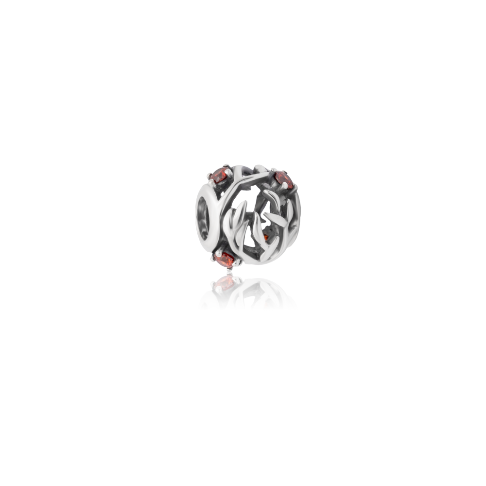 Evolve Stg CZ January Birthstone Bead