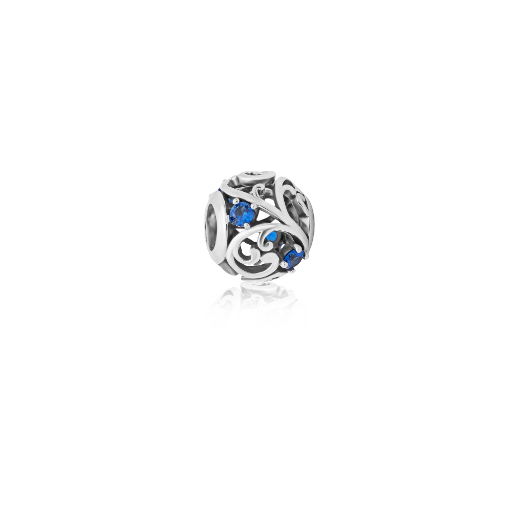 Evolve Stg CZ September Birthstone Bead