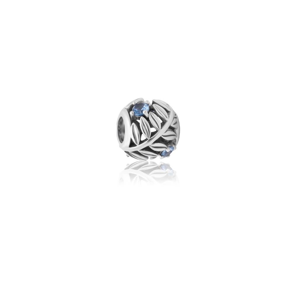 Evolve Stg CZ December Birthstone Bead