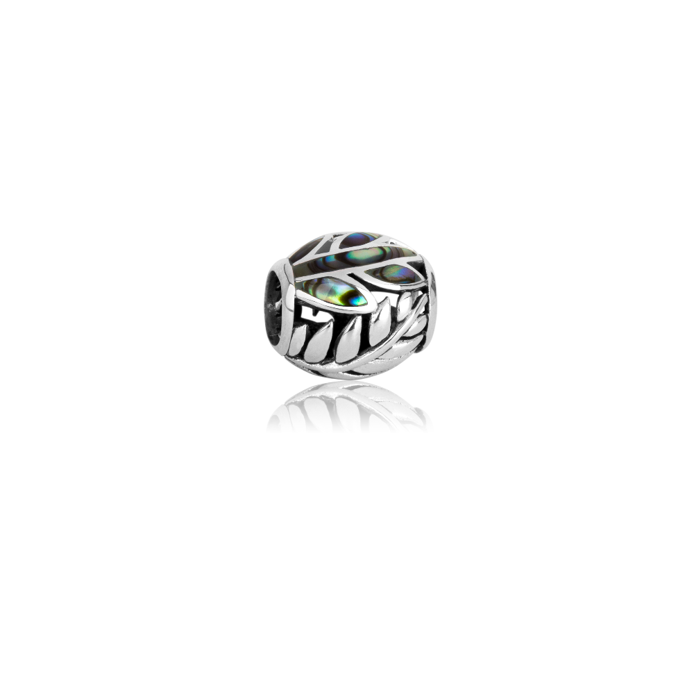 Evolve Stg NZ Fern Pāua Charm Bead