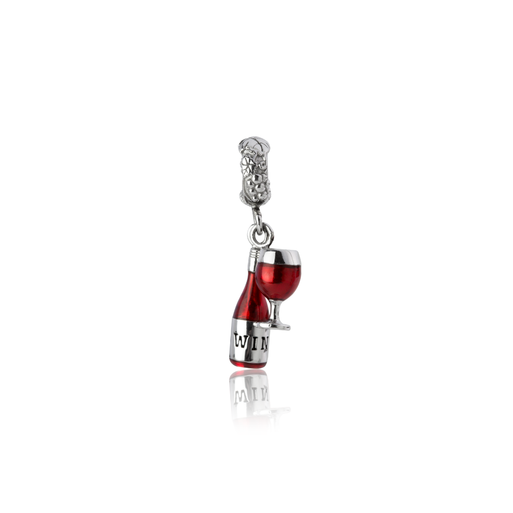 500156 evolve sterling silver enamel charm lkd047 nz wine celebrate